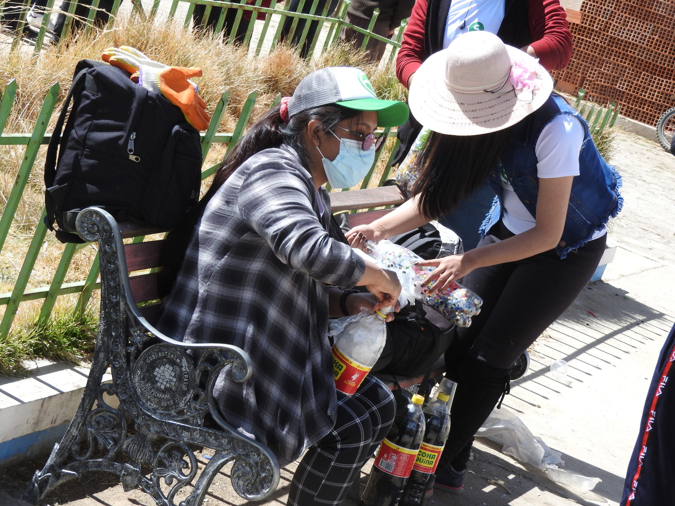 recyclage des bouteilles de plastique en Bolivie