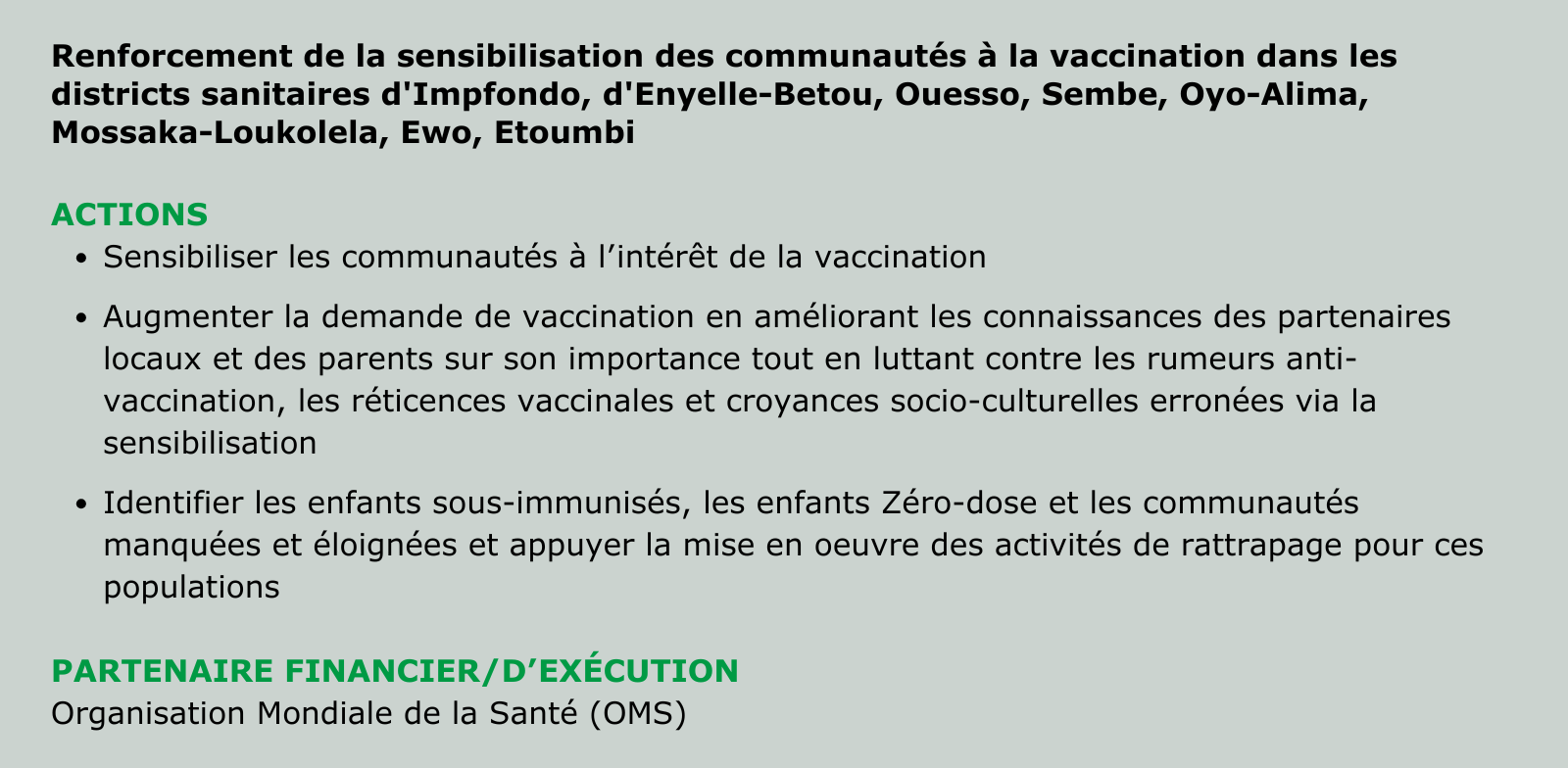 projet de TSF avec l'OMS au Congo